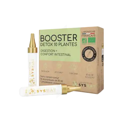 Sysnat Booster Détox Bio 14 Unidoses/10ml à Montricoux