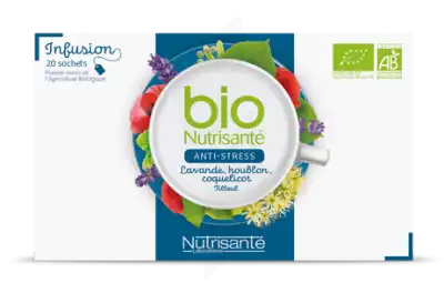Nutrisanté Infusions Bio Tisane Anti-stress 20 Sachets à ANDERNOS-LES-BAINS