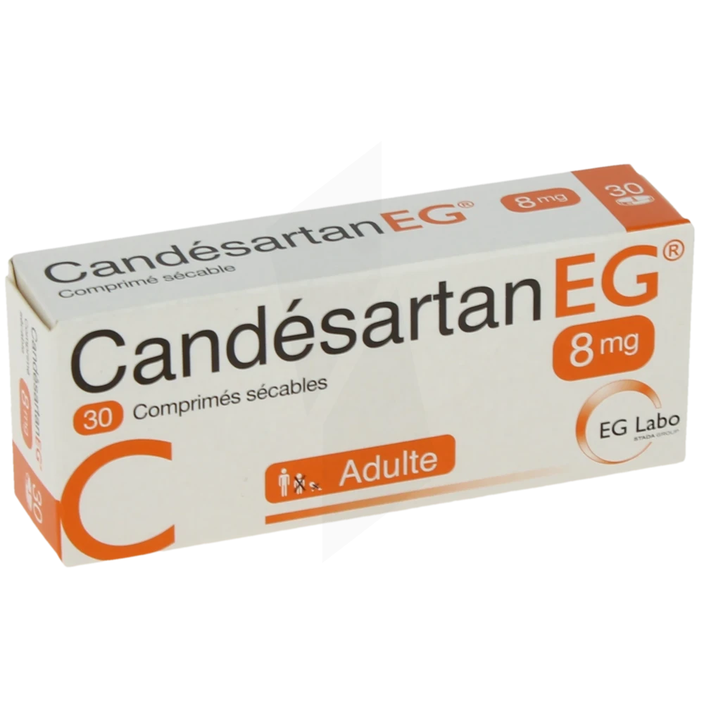 Candesartan Eg 8 Mg, Comprimé Sécable
