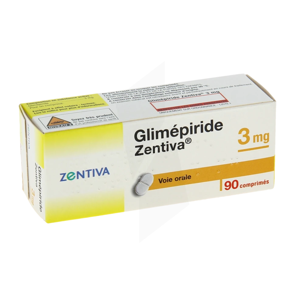 Glimepiride Zentiva 3 Mg, Comprimé