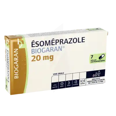 Esomeprazole Biogaran 20 Mg, Gélule Gastro-résistante à LA CRAU