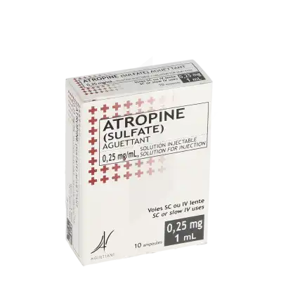 Atropine (sulfate) Aguettant 0,25 Mg/ml, Solution Injectable à CUISERY