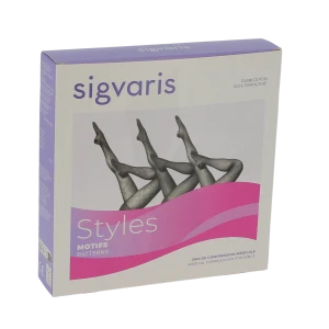 Sigvaris 2 Styles Mosaique Collant Noir Mn