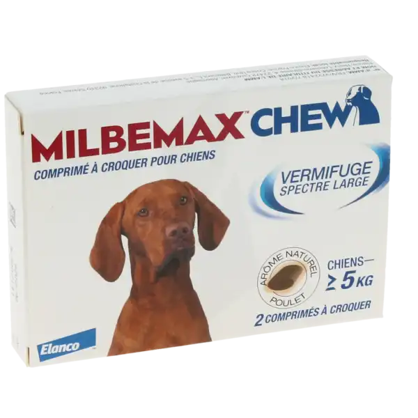 Milbemax Chew 12,5 Mg/125 Mg Comprimes A Croquer Pour Chiens, Comprimé à Croquer