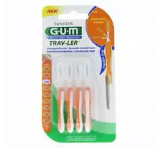 Gum Trav - Ler, 0,9 Mm, Manche Orange , Blister 4 à Fronton