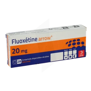 Fluoxetine Arrow 20 Mg, Comprimé Dispersible Sécable