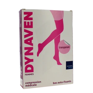 Sigvaris Dynaven Transparent Bas Auto-fixants Pied Ouvert Classe 2 Femme Beige Clair Normal Xl
