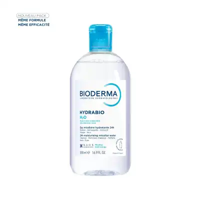 Bioderma Hydrabio H2O eau micellaire visage et yeux nettoyante hydratante 500ml