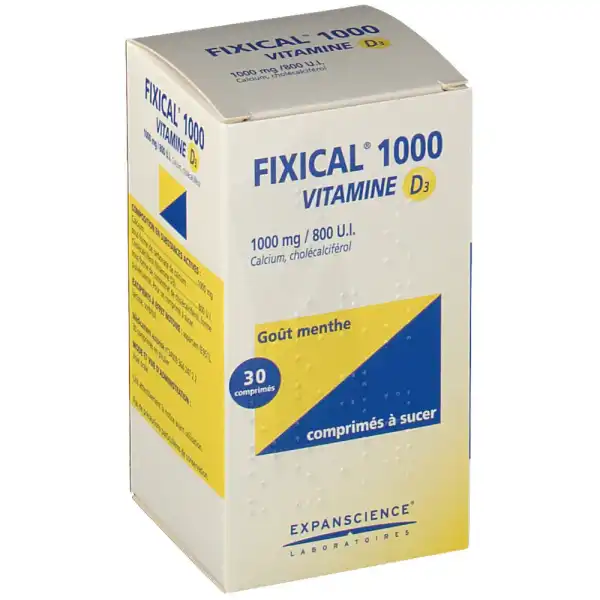 Fixical Vitamine D3 1000 Mg/800 U.i., Comprimé à Sucer