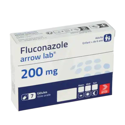 FLUCONAZOLE ARROW LAB 200 mg, gélule