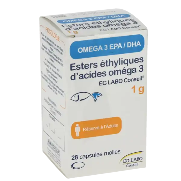 Esters Ethyliques D'acides Omega 3 Eg Labo Conseil 1 G, Capsule Molle