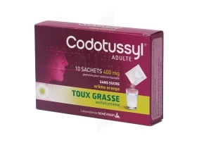 Codotussyl Expectorant Acetylcysteine 400 Mg, Granulé Pour Solution Buvable En Sachet