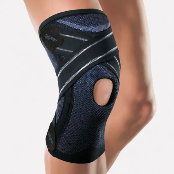 Velpeau Comfort Laxitéral Genouillère Micro-massage Noir/bleu Taille 5