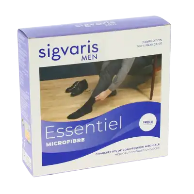 Sigvaris Essentiel Microfibre Chaussettes  Homme Classe 2 Gris Anthracite Xx Large Long à Saint-Jean-du-Falga