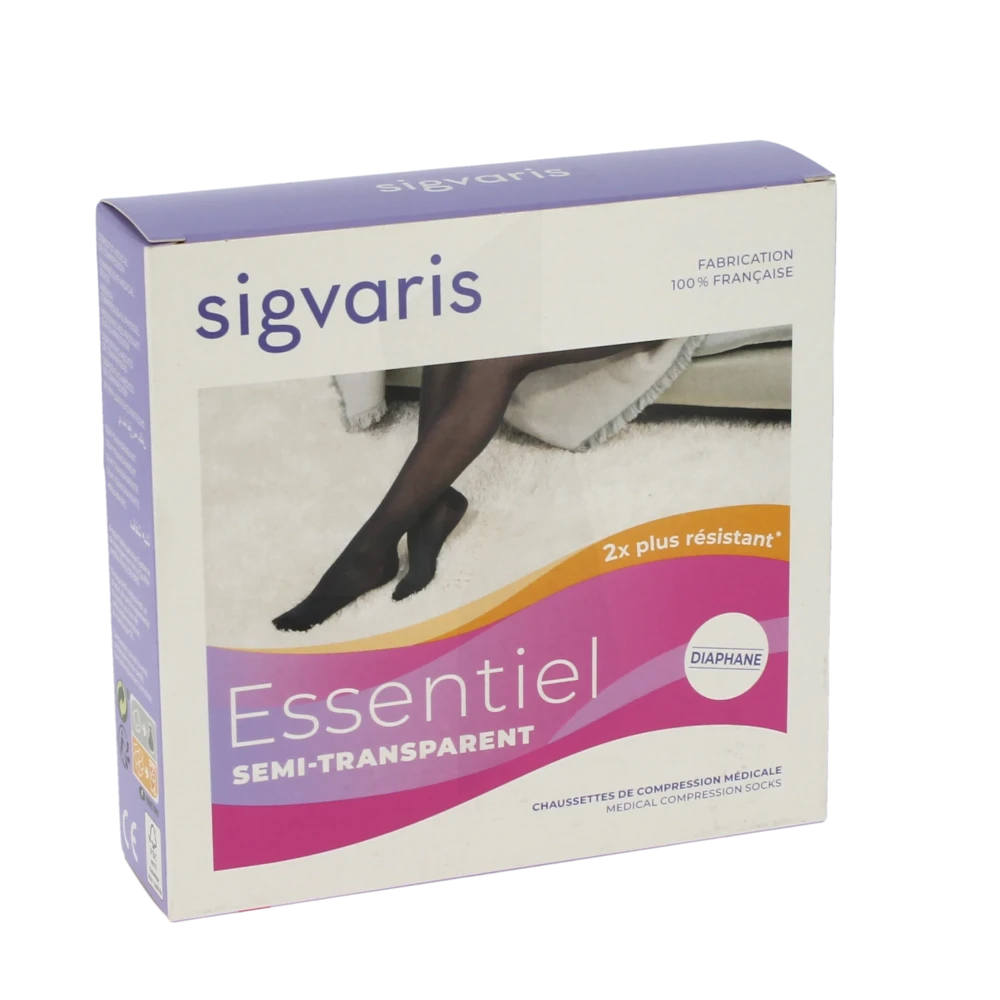 Sigvaris Essentiel Semi-transparent Chaussettes  Femme Classe 3 Dune Xx Large Normal