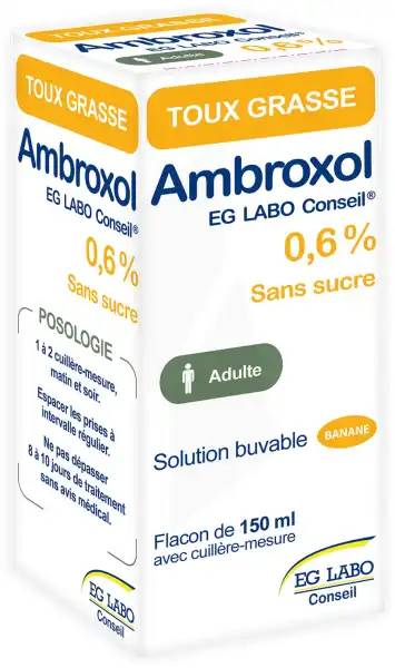 Ambroxol Eg Labo Conseil 0,6 %, Solution Buvable