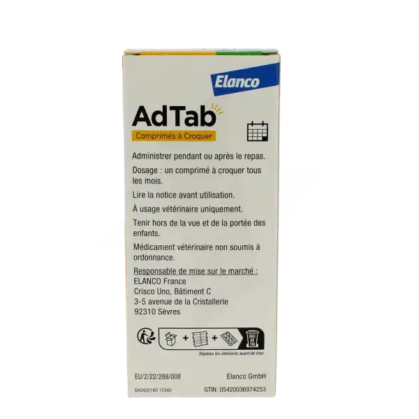 Adtab 450 Mg Comprimes A Croquer Pour Chiens (> 11–22 Kg), Comprimé à Croquer