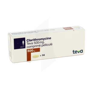 Clarithromycine Teva 500 Mg, Comprimé Pelliculé