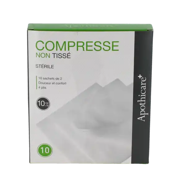Apothicare Compresse Non-tissé Stérile 10x10 B/10