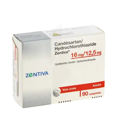 Candesartan/hydrochlorothiazide Zentiva 16 Mg/12,5 Mg, Comprimé à Casteljaloux