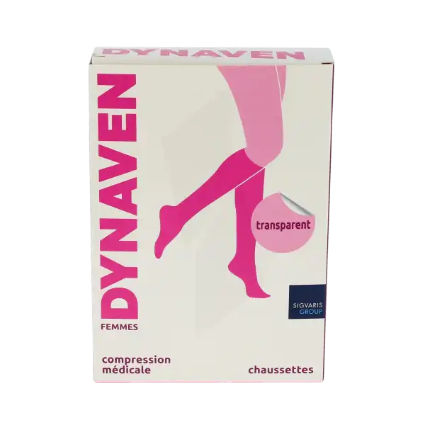 Dynaven Transparent Chaussettes  Femme Classe 2 Beige Clair Medium Normal