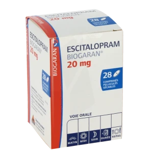 Escitalopram Biogaran 20 Mg, Comprimé Pelliculé Sécable
