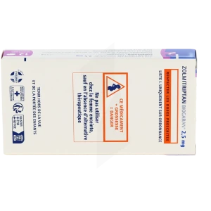 Zolmitriptan Biogaran 2,5 Mg, Comprimé Pelliculé