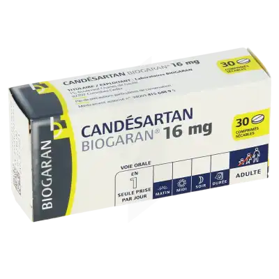 Candesartan Biogaran 16 Mg, Comprimé Sécable à CANALS