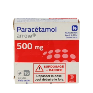 Paracetamol Arrow 500 Mg, Gélule