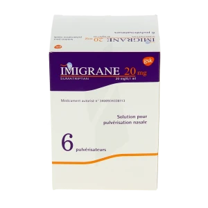 Imigrane 20 Mg/0,1 Ml, Solution Pour Pulvérisation Nasale