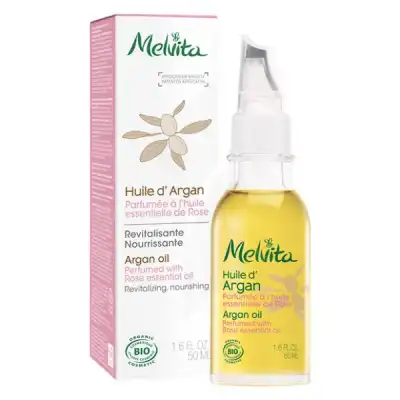 Melvita Huile de Beauté Argan Parfumée Rose Fl/50ml