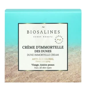 Biosalines Crème Anti-âge à L'immortelle Des Dunes Toutes Peaux 50ml
