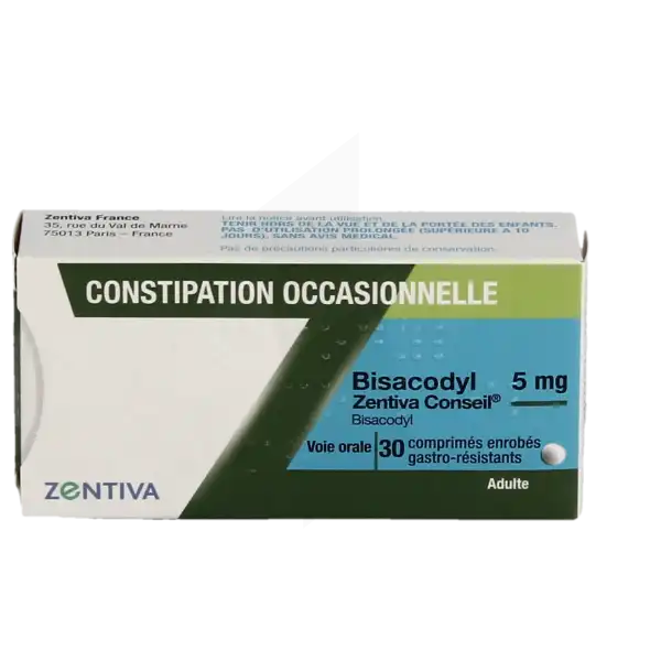 Bisacodyl Zentiva Conseil 5 Mg, Comprimé Gastro-résistant