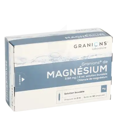 Granions De Magnésium 3,82 Mg/2 Ml Solution Buvable 30 Ampoules/2ml à ANDERNOS-LES-BAINS