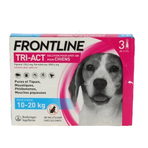 Frontline Tri-act Solution Pour Spot-on Pour Chiens 10 - 20 Kg, Solution Pour Spot-on