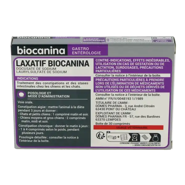 Laxatif Biocanina, Comprimé Pelliculé