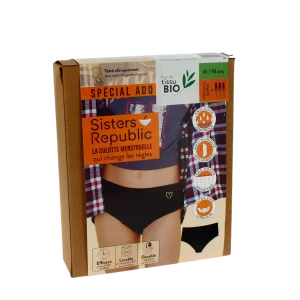 Sisters Republic Tatoo Shorty Menstruelle Bikini Flux Super Coeur T18a/m