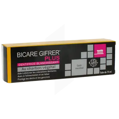Gifrer Bicare Plus Dentifrice Blanchissant Charbon Tube De 75 Ml à QUINCAMPOIX