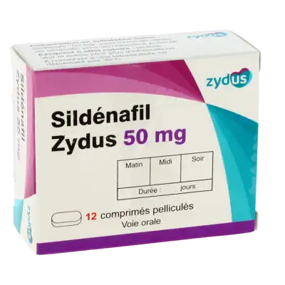 SILDENAFIL ZYDUS 50 mg, comprimé pelliculé
