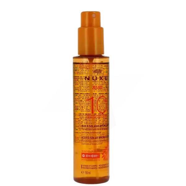 Nuxe Sun Huile Bronzante Faible Protection Spf10 150 Ml