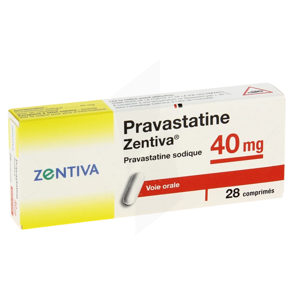 Pravastatine Zentiva 40 Mg, Comprimé