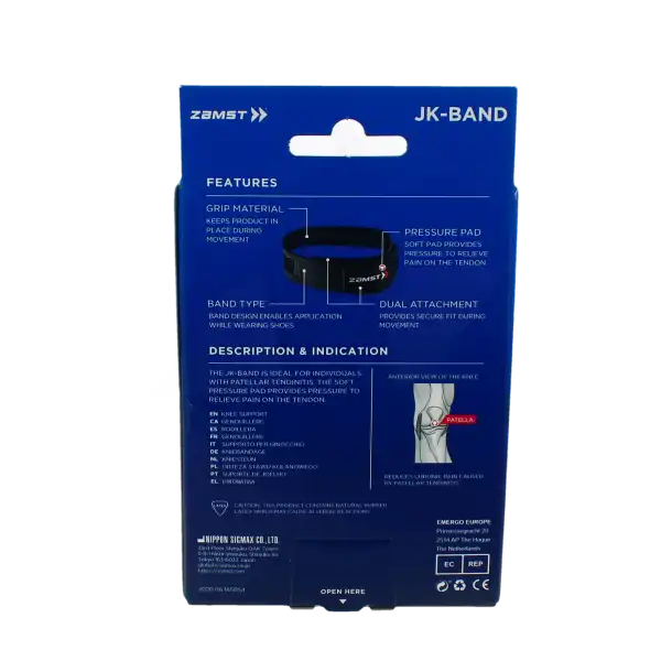 Zamst Jk-band Genouillère Velcro Compression Zone Xs