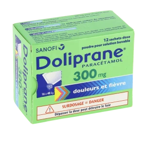 Doliprane 300 Mg Poudre Pour Solution Buvable En Sachet-dose B/12