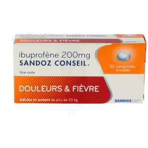 Ibuprofene Sandoz Conseil 200 Mg, Comprimé Enrobé