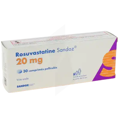 Rosuvastatine Sandoz 20 Mg, Comprimé Pelliculé à Clermont-Ferrand