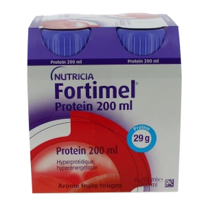 Fortimel Protein Nutriment Fruits Rouges 4 Bouteilles/200ml
