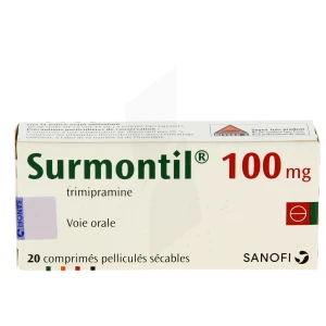 Surmontil 100 Mg, Comprimé Pelliculé Sécable