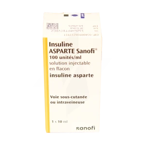 Insuline Asparte Sanofi 100 Unités/ml, Solution Injectable En Flacon