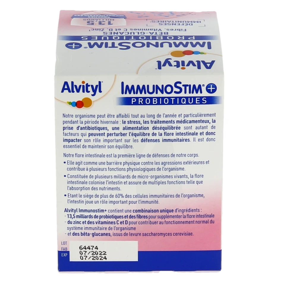 Alvityl ImmunoStim+ Probiotiques 30 sachets