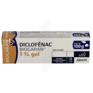 Diclofenac Biogaran 1 %, Gel